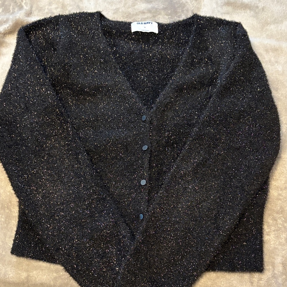 Old Navy Black Sparkle Women's Cardigan